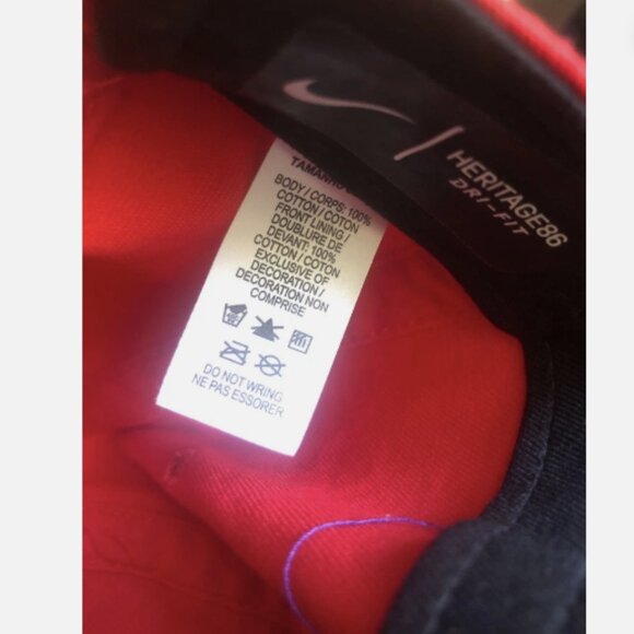 Ole Miss Rebels Hat Cap Mens Adjustable Red Blue Nike Dri fit Heritage86 - Picture 5 of 9